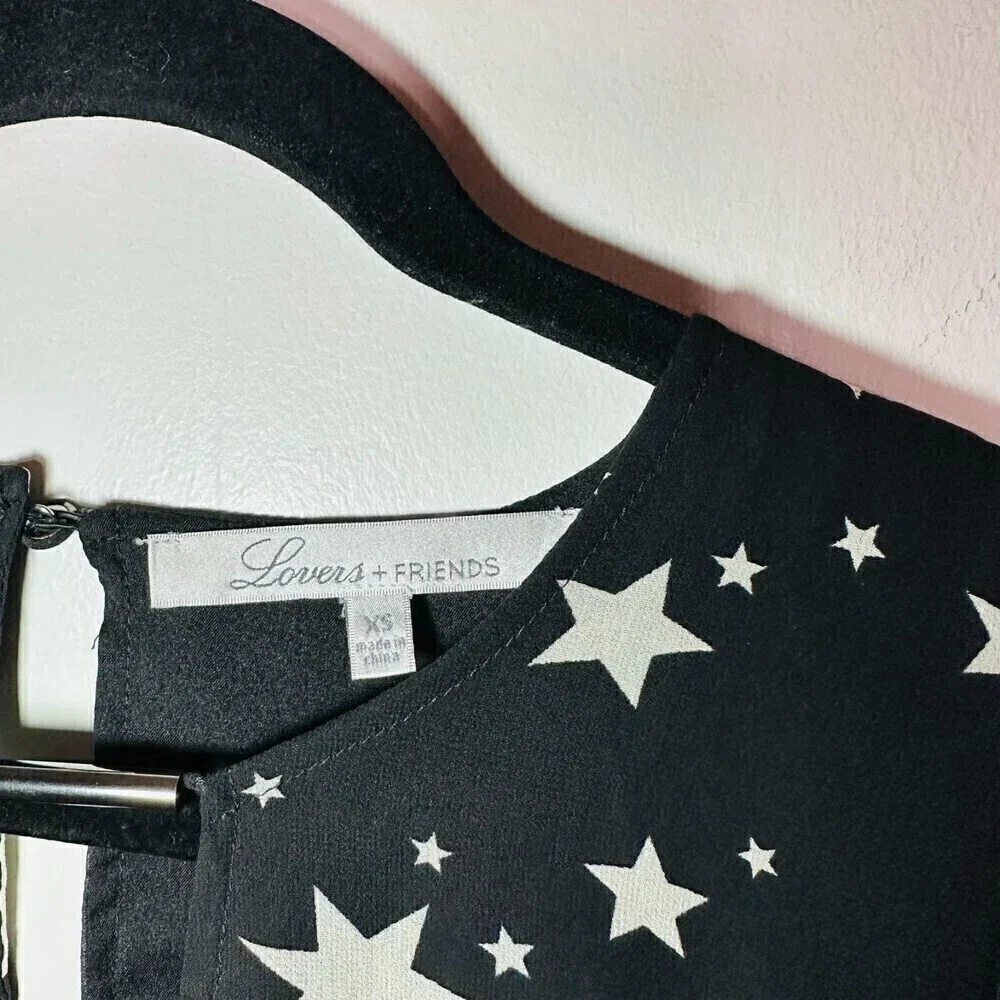 Lovers + Friends Lana Dress Star Print Black XS - Picture 9 of 10